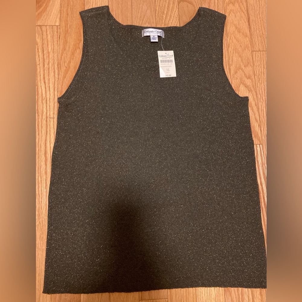 Coldwater Creek Sparkling Black Tank Top